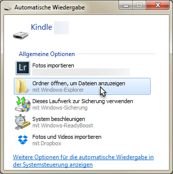 Ordner öffnen