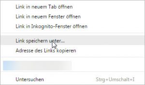 Link speichern unter
