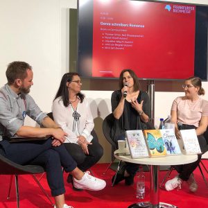 Panel: "Romance schreiben" mir Sarah Woolf, Alicia Zeit und Jana von Bergner